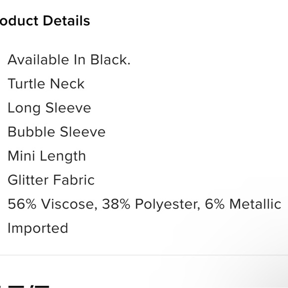 ❣️SOLD❣️ Black&Metallic Shiny Ribbed “Bubble Babe” Puffed Sleeve Sweater Dress - Picture 5 of 6